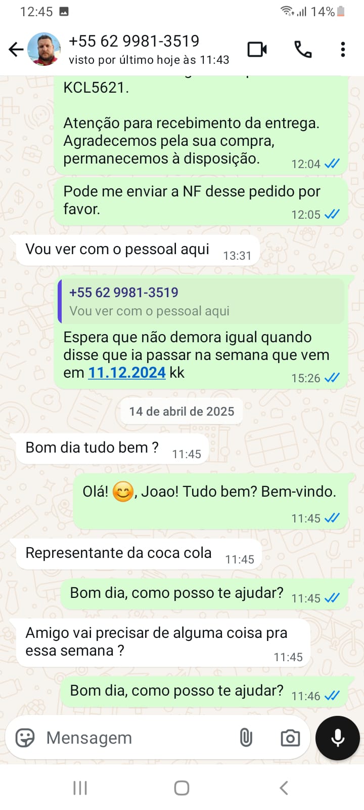 Depois de muito tempo por varias tentativas da minha parte em manter um relacionamento de anos, o vendedor entra em contato! O que aconteceu?